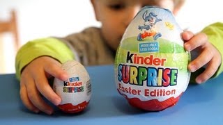 Two Kinder Surprise Eggs BIG vs Small  Easter Collection from Ferrero​​​ [upl. by Enobe97]