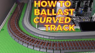 How to Ballast CURVED Lego Train Track amp Monorail Track [upl. by Hesther]