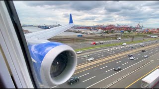 BRAND NEW United 737 MAX 8  Sunrise Takeoff amp Rare Landing on Runway 29 in Newark [upl. by Suiraj]