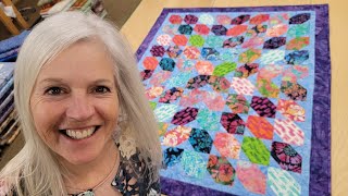 EASIEST BEGINNER QUILT EVER FREE PATTERN quotMini Petalsquot tutorial [upl. by Yrahcaz]