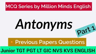 Antonym Antonym from Previous Papers Antonym Synonym English Vocabulary  Antonym in Hindi [upl. by Apul6]