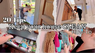 How to keep your house CLEAN 20 life changing tips house cleaning motivation  clean with me [upl. by Imaon]