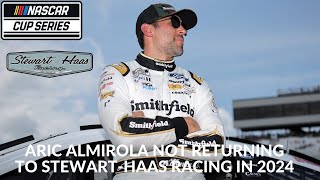 Aric Almirola Not Returning To StewartHaas Racing In 2024 [upl. by Ader]