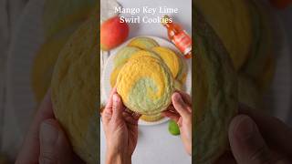 Mango Key Lime Swirl Cookies are a perfect tropical summer treat Recipe in description cookies [upl. by Enelaehs]