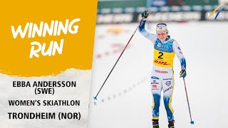 Andersson goes solo for Skiathlon win  FIS Cross Country World Cup 2324 [upl. by Dodson]