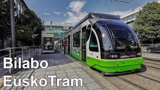 🇪🇸 Trams in Bilbao  Euskotram  Tranvía de Bilbao 2021 4K [upl. by Petuu]