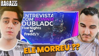 Reagindo as Entrevistas com animatronics  DUBLADO  FNAF Animation •Ragazzi• [upl. by Waynant]