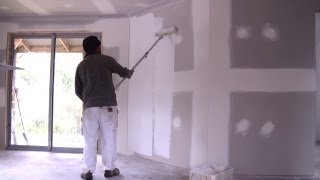 How To Prime A Wall  How To Apply Primer Sealer To New Drywall or Plaster Board Walls [upl. by Fleeman685]