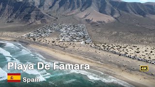 FROM ABOVE Spain  Discover Playa De Famara in a BIRDs VIEW in 4K [upl. by Tito]