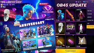 Free Fire 7th Anniversary Event 2024 🥳 Free Fire New Event  Ff New Event  FF Pink Diamond OB45 [upl. by Matti948]