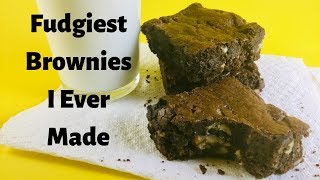 Fudge Brownie recipe  fudgiest I ever made [upl. by Schug]