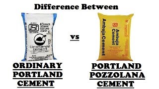 Difference between Ordinary Portland Cement and Portland Pozzolana Cement [upl. by Gehman635]