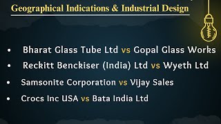 Bharat Glasstube v Gopal Glasswork Reckitt Benckiser v Wyeth Samsonite vs Vijay Sales Crocs v Bata [upl. by Acirdna]