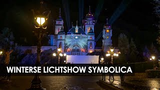 Lichtshow op Pardoes Promenade tijdens Winter Efteling 20232024 Symbolica [upl. by Ydnarb642]