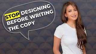 Why designing before writing the copy is a bad idea featuring Magdalena Baciu [upl. by Leahsim]