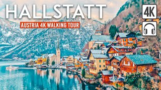 HALLSTATT Winter 4K Walking Tour Austria  Captions amp Immersive Sound 4K Ultra HD60fps [upl. by Airehtfele356]