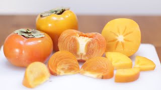 How to Eat Persimmons  Persimmon Taste Test [upl. by Akkimat]