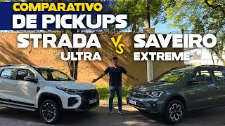 Saveiro Extreme ou Strada Ultra qual a melhor PICKUP COMPACTA motor espaço desempenho e preço [upl. by Karim355]