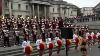 USC Trojan Marching Band in Trafalgar Square London [upl. by Sapowith657]