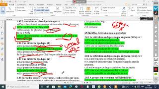 EXRCICES BIOLOGIE CELLULAIRE S1 SVIBCG PARTIE 1 [upl. by Edyak]