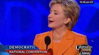 Sen Hillary Clinton DNY addresses the DNC [upl. by Otrebogad]