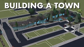 BUILDING A TOWN IN BLOXBURG layout included [upl. by Photina]