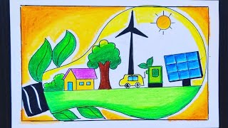 Conserve energy protect environment paintingConserve energy protect environment DrawingSaveEnergy [upl. by Knepper]