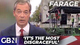 Its the most disgraceful  Nigel fumes over Cenotaph and statues defaced in Palestine protests [upl. by Bick]