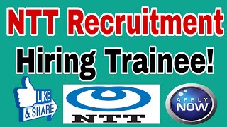 NTT Data Job Recruitment Drive 2024 Hiring Freshers as Graduate Trainee Engineer [upl. by Christis]