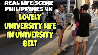 LOVELY UNIVERSITY LIFE IN UNIVERSITY BELT C M RECTO AVENUE SAMPALOC MANILA WALKING TOUR IN PH 4K [upl. by Acila]