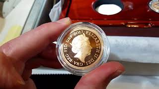 British 2017 Gold 5 Coin Proof Long Sovereign Set from Royal Mint I The Coin Cabinet [upl. by Laughlin]