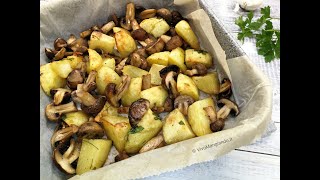 Funghi e patate al forno [upl. by Nwahsauq]