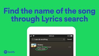 How to search with lyrics on Spotify [upl. by Burkitt153]