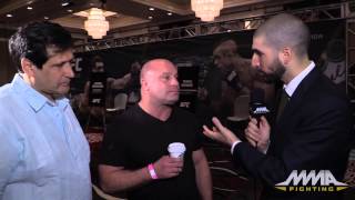 UFC 187 Matt Serra Ray Longo Hold Court Before Weidman vs Belfort [upl. by Yerhpmuh]