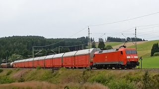 Die Frankenwaldbahn und ihre Güterzüge  Rückblick August mit viel Güterverkehr [upl. by Other]