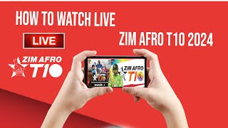 How to watch live zim afro T10 2024  Zim Afro T10 league 2024 live streaming [upl. by Refinneg]