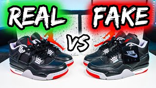 ⚠️REAL vs FAKE REPLICAUA JORDAN 4 BRED REIMAGINED⚠️ APRENDE A DISTINGUIRLAS [upl. by Cornelie65]