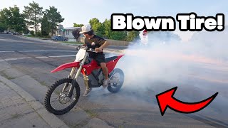 Stark Varg 80 HP Burnout Gone Wrong [upl. by Okomom]