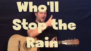 Wholl Stop The Rain CCR Easy Guitar Lesson How to Play Tutorial [upl. by Sedgewinn]