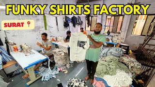 Shirt Manufacturer in Surat  Funky Shirt Wholesaler in Surat  Shirt Factory In Surat [upl. by Atteynek]