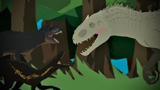 Indominus Rex vs Indoraptor amp Scorpius Rex  BATTLE OF THE HYBRIDS [upl. by Najram]