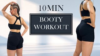 10 MIN BOOTY WORKOUT NO EQUIPMENT NO SQUAT NO LUNGES BEGINNER FRIENDLY katyfit [upl. by Ttam447]