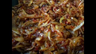 How To Make Seeni Sambol Recipe In Sri Lankan Style Quick amp Easy [upl. by Ybok]