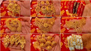 3 gram মধ্যে kanbala phoolkan jhumka choker bracelet under 1lakh gold design with pricepaulcomp [upl. by Meli839]