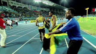 Jamaica Sets Mens 4x200 Meters World Record [upl. by Lletnohs]