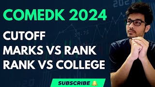 COMEDK 2024  MARKS VS RANK MOST ACCURATE  RANK VS COLLEGE AS PER 2023 [upl. by Rachel]