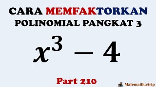 Cara Memfaktorkan Polinomial Pangkat Tiga3 dengan Cara yang Sangat Mudah [upl. by Nniuqal]