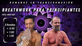 Respiración guiada método Wim Hof para principiantes  En español 3 rondas [upl. by Dorelia]