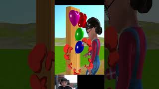 Scary Teacher 3D vs Squid Game Pop the Balloon or Find Love with Stranger in Door Challenge shorts [upl. by Ssew273]