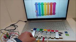 3  Xilofono da suonare alla lim e su quello costruito con scratch makey makey cartone alluminio [upl. by Collin27]